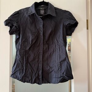 Style & Co. Black Button-Down Shirt